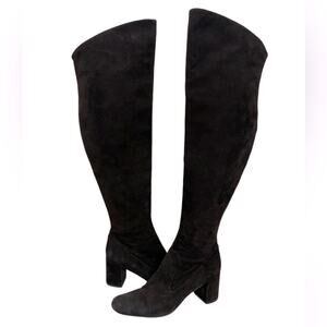 Vince Blythe Black Suede Leather Over the Knee Boots Size 10